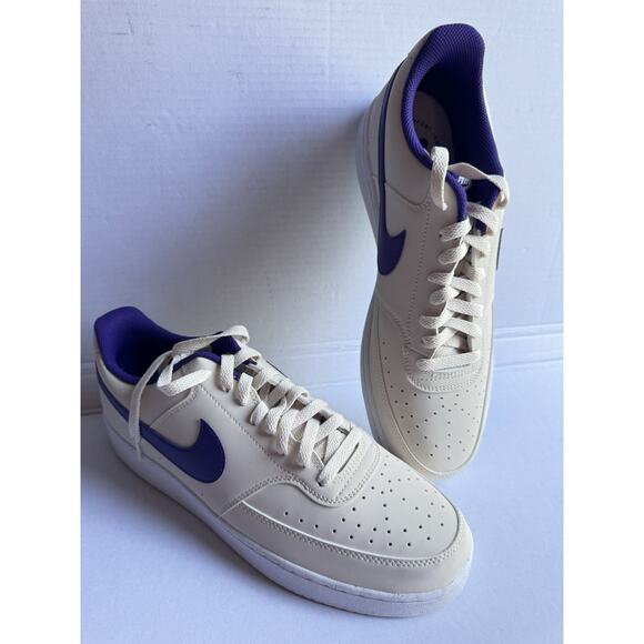 Nike Vision Lo Mens Size 12 Athletic Sneakers Shoes Cream Purple HM9429 100 - Picture 8 of 8